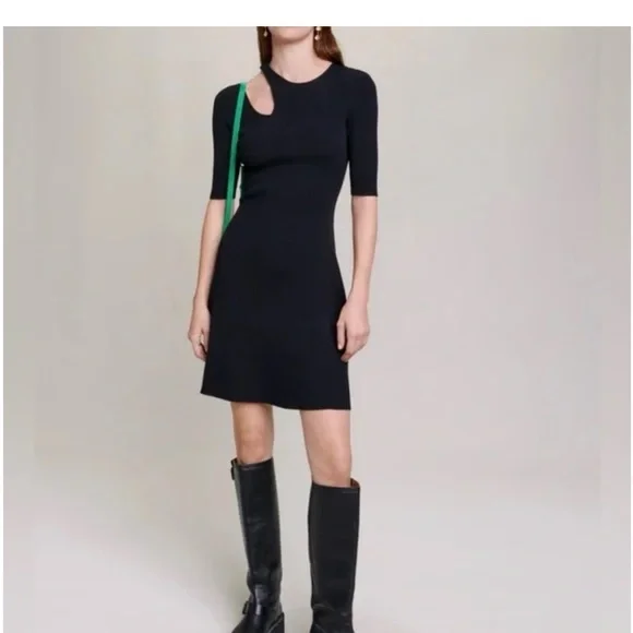 Maje Ribbed Knit Dress - Picture 2 of 7